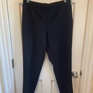 Black ankle trouser pants